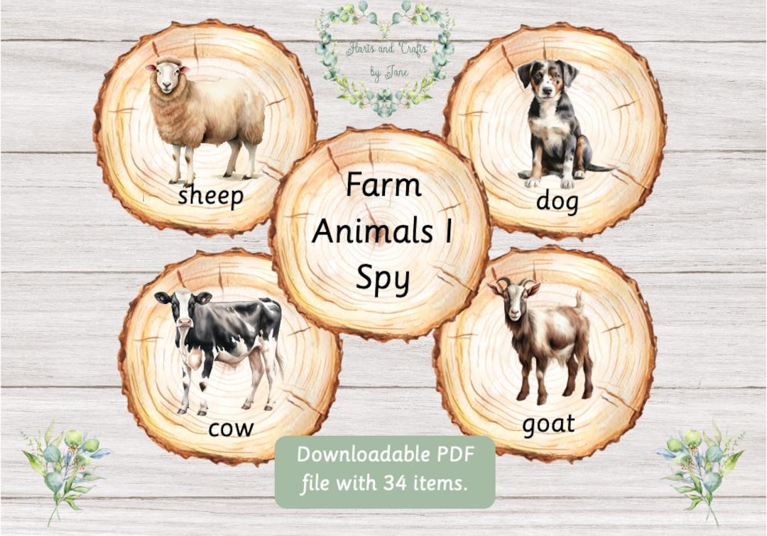 Farm Animals Flash Cards: Montessori Learning (instant Download) - Etsy ...