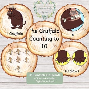Gruffalon Räkna till 10 Lärande Ladda ner Montessori Matematik PDF och PNG Ladda ner