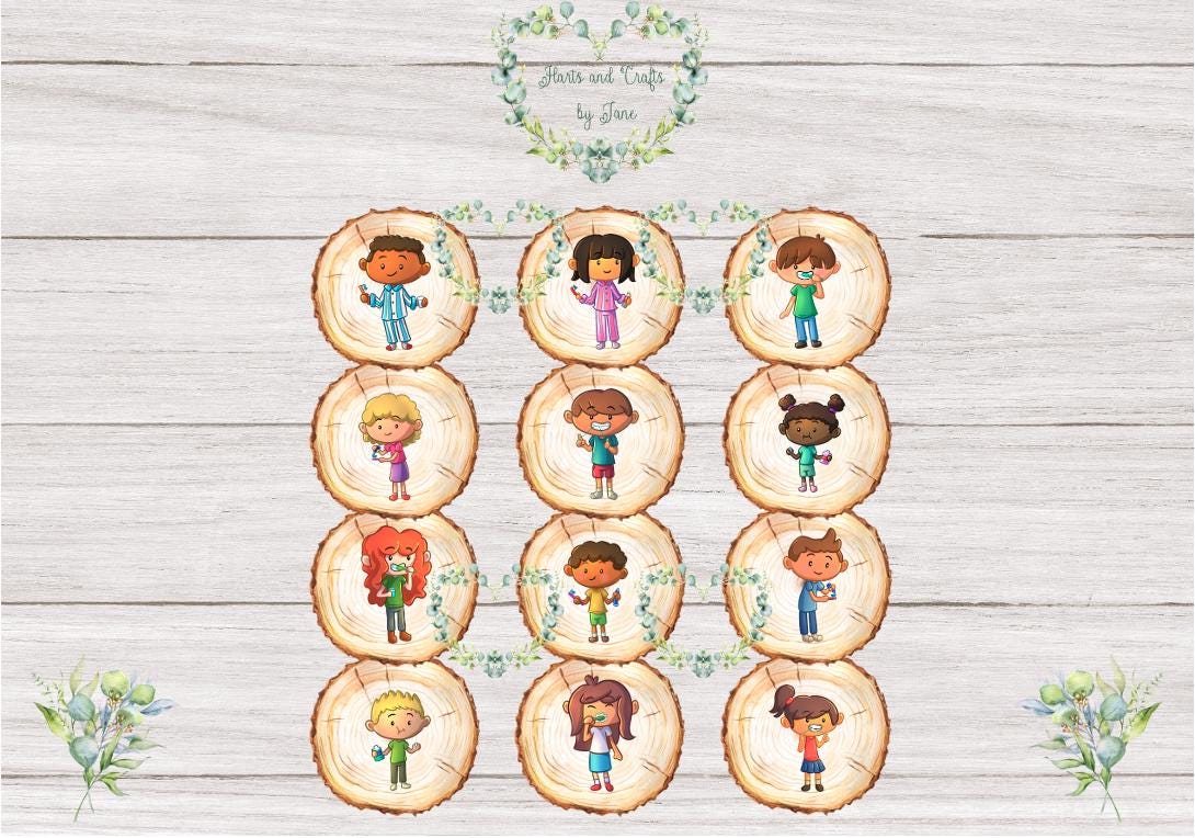 Tooth Flash Card Layout Brushing Teeth Flash Cards: Dental Health Visuals (PDF Download) - Etsy