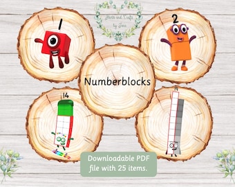 Numberblocks Flashcards: Educational Game, Printable PDF