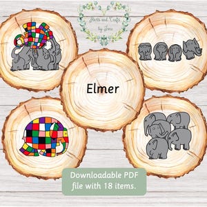 Elmer Erinnerungskarten Elmer Story Sack Elmer Story Stones Elmer Story Löffel