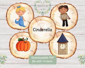 Cinderella Story Stones: Traditional Tales Flash Cards (PDF Flashcards)