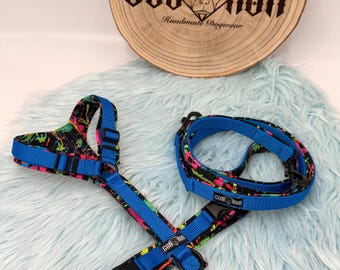 Softshell dog harness / Y-harness / lead harness / padded / individually adjustable / soft / also available as a set with leash and collar