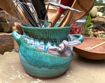 Uchwyt na przybory kuchenne w kolorze Turquoise Falls - wykonany na zamówienie