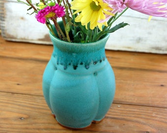 Flower Vase in Turquoise- In Stock and Ready to Ship