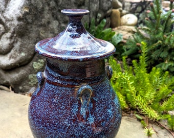 Large Cosmos Kitchen Canister or Lidded Jar- In Stock and Ready to Ship