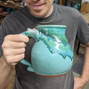 Huge Monster Mug in Turquoise Falls Made to Order image 1