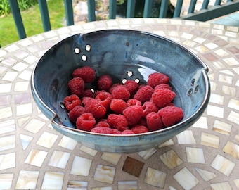 Berry Bowl Colander in Slate Blue - Made to Order