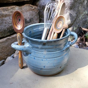 Utensil Holder in Slate Blue Made to Order image 1