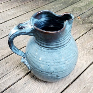 Large One Gallon Slate Blue Pitcher - Made to Order