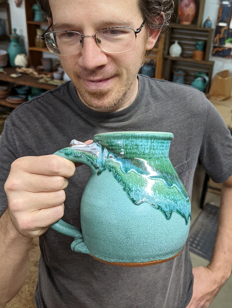 Huge Monster Mug in Turquoise Falls Made to Order image 1