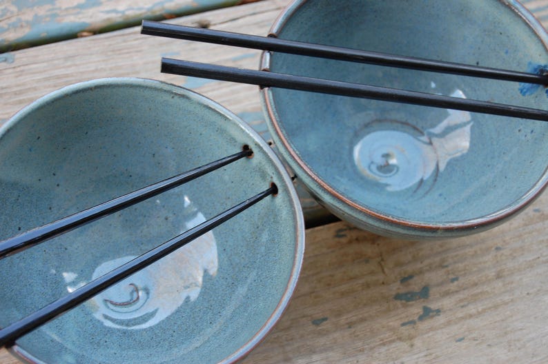 Noodle Bowl or Ramen Bowl in Slate Blue  Made to Order image 5