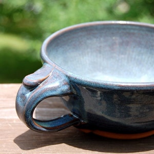 Cappuccino Cup or Soup Mug In Slate Blue Made to Order image 1