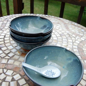 Set of Two Bowls in Slate Blue - Made to Order