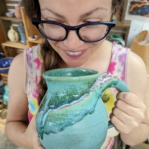 Huge Monster Mug in Turquoise Falls Made to Order image 4
