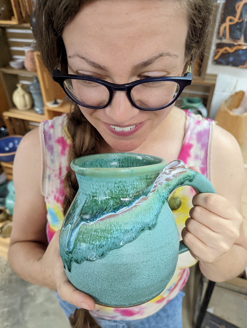 Huge Monster Mug in Turquoise Falls Made to Order image 4