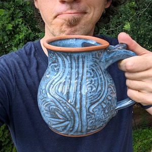 Huge Rooted Monster Mug in Slate Blue - Made to Order
