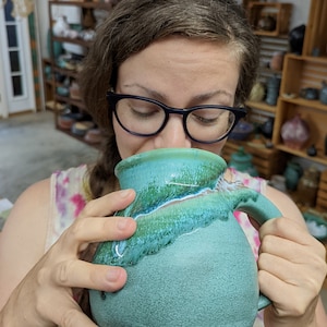 Huge Monster Mug in Turquoise Falls Made to Order image 3