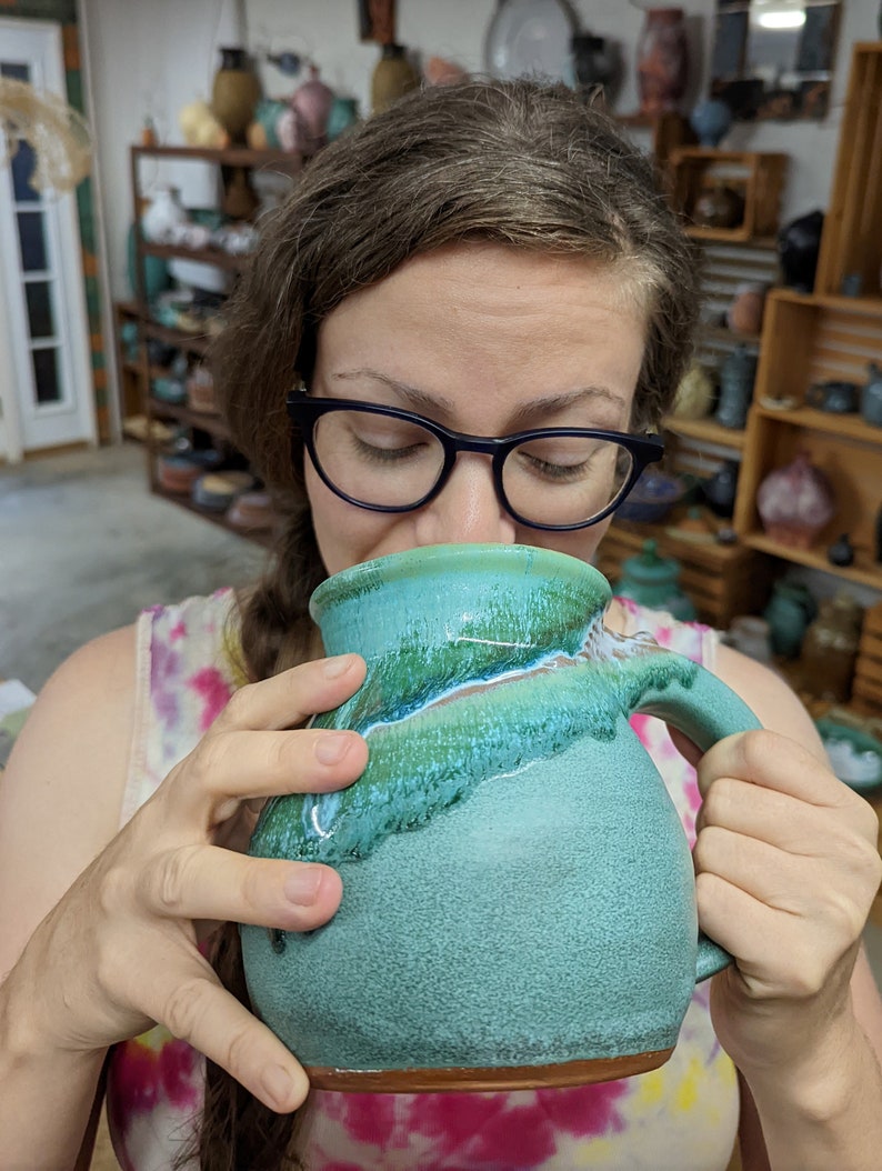 Huge Monster Mug in Turquoise Falls Made to Order image 3