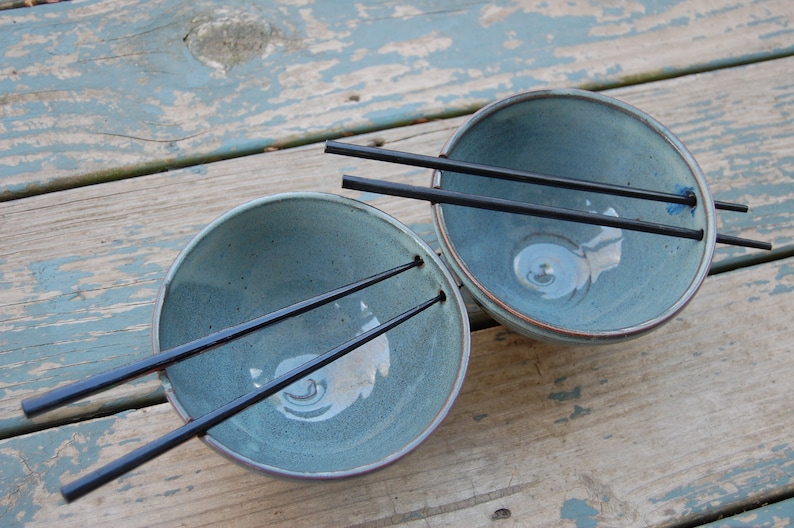 Noodle Bowl or Ramen Bowl in Slate Blue  Made to Order image 7