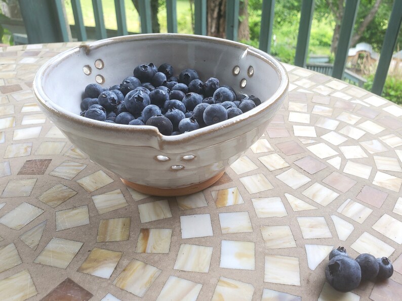Berry Bowl Colander in Shale Made to Order Etsy