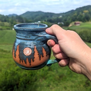 Forrest Moon Mug in Slate Blue  - Made to Order