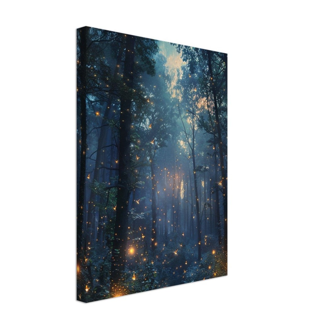 Canvas Wall Art, Fantasy Wall Art, Forest Wall Art, Night Time Wall Art ...