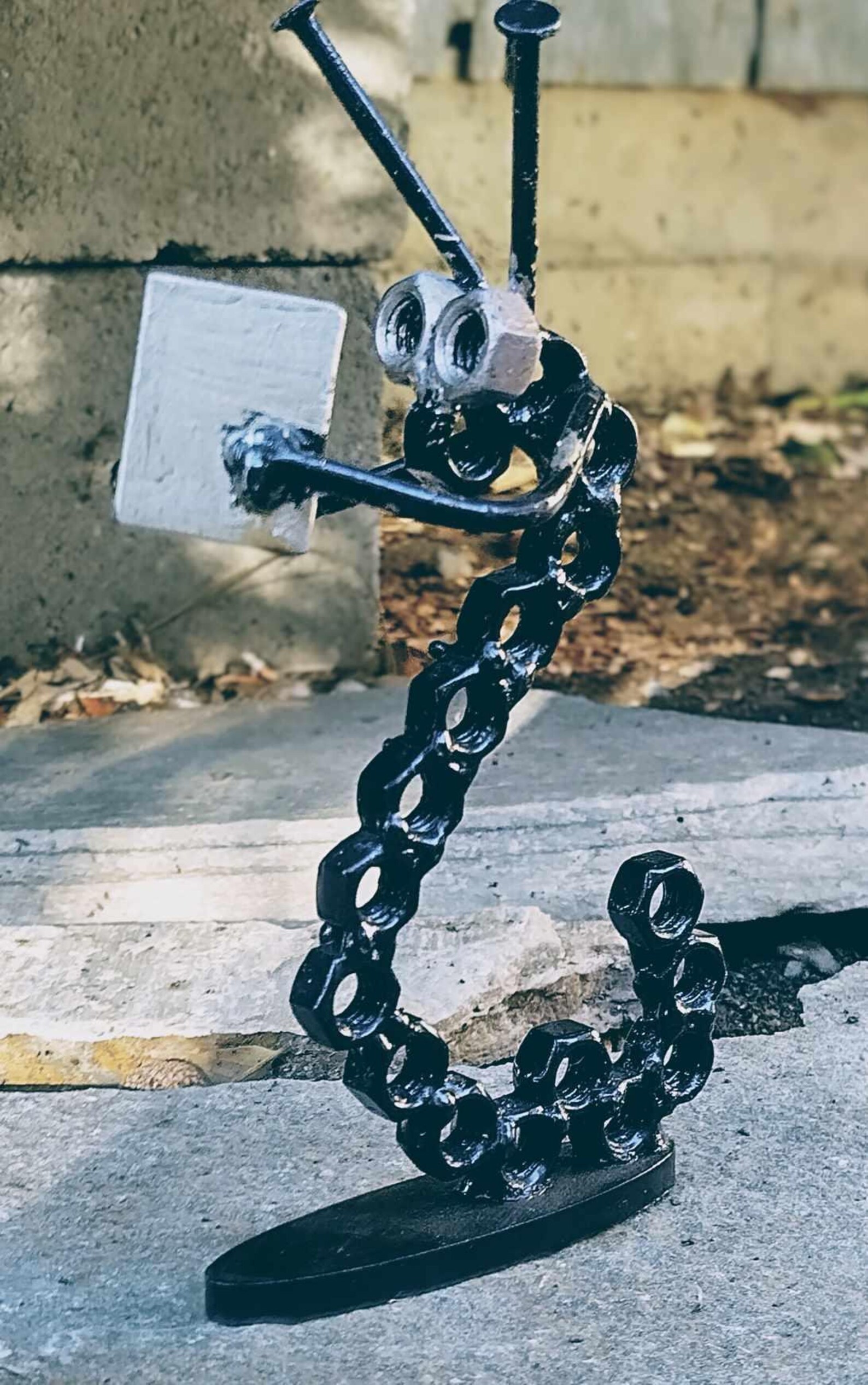 Metal Bookworm Sculpture | Upcycled Steel Figurine, Book Lover Gift - Etsy