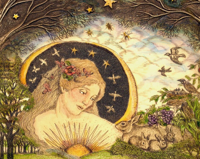 Earth Mother Goddess Mother Nature Giclee Reproduction Print - Etsy