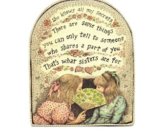 sister secrets inspirational engraved resin wall plaque gift Moosup