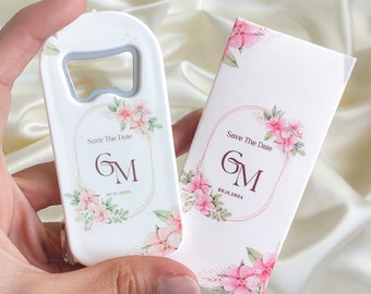 Elegant bröllopsgåva - Magnetisk flasköppnare, Personlig present till gäster, Anpassade gåvor - Unik presentidé, Personlig bröllopspresent