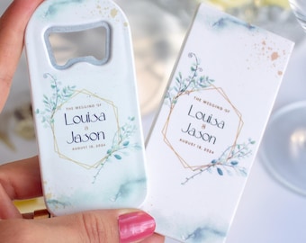 Spersonalizowany otwieracz do butelek na wesele, magnetyczny upominek ślubny, upominki dla gości