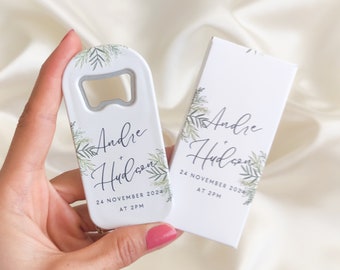 Abridores de botellas para invitados de boda, recuerdos de boda con abridor de botellas, obsequios para invitados de la fiesta de bodas, obsequios para la despedida de soltera, obsequios para la recepción de la boda.