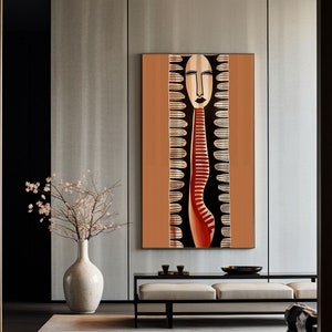 Abstract African Art Print: Ethnic Wall Decor (Digital Download)