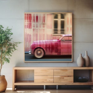 Sztuka ścienna na samochód Dekoracja samochodu w stylu retro Wisząca na ścianie grafika ścienna na samochód Plakat samochodu w stylu retro Sztuka klasycznego samochodu w stylu vintage Plakat Porsche