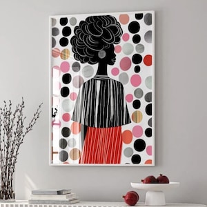 Afrikanische Frau Kunst Wand Geschenk für afrikanische Afrikanische Kultur Schwarz Kunstdrucke Ethnische Afrikanische Kunst Afrikanische Dekorationen Afrikanische Wohndekoration