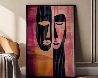African art wall Gift for African Modern Abstraction Blackness Gift African American Art Afro Abstraction African Home Decor Afrocentric Art