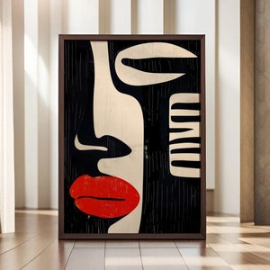 Afrikaanse ingelijste canvas kunst muur cadeau voor Afro-Amerikaanse kunst Afrikaanse muur decor modern afrocentrisch decor Afrikaanse culturele zwarte vrouw kunst