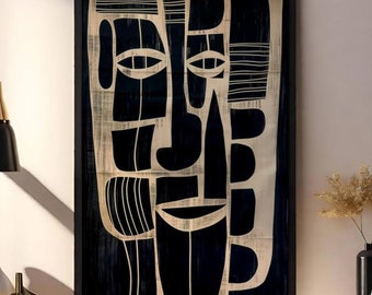 African art wall | Gift for african | African Culture Abstract | Ethnic African Art | African Wall Hanging | African Home Decorateion