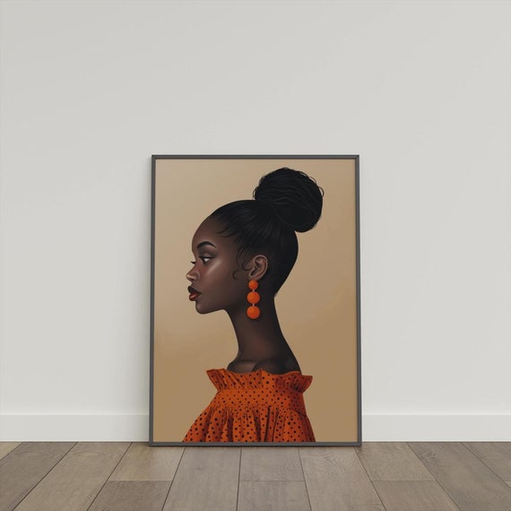 Black Woman Art Print: Afrocentric Decor, Ethnic Wall Art