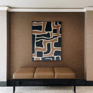Abstract Art Print: Terracotta, Navy, Japandi Decor (Digital Download) image 4