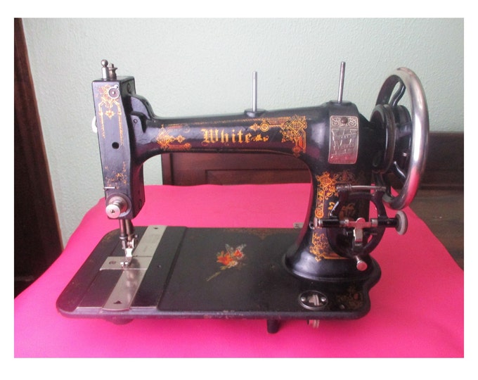 Antique WHITE Treadle Sewing Machine Pat Dates 1872 1881 - Etsy