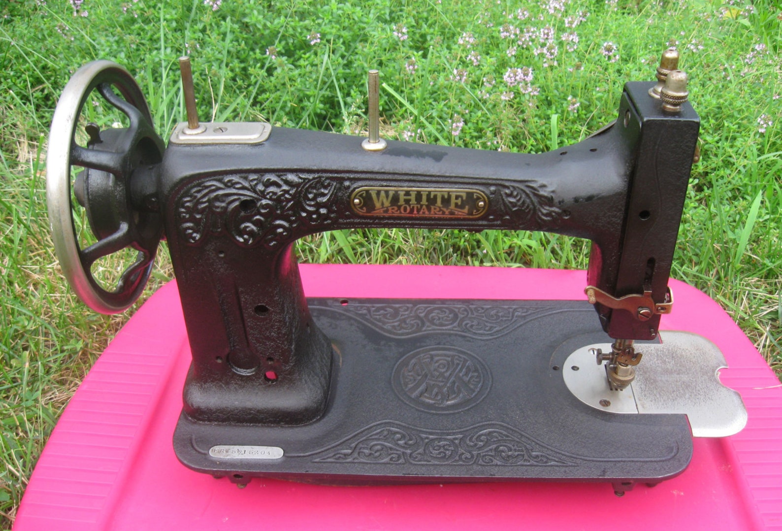 Vintage 1928 White Rotary Sewing Machine with Embossed Design Etsy