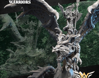 Herr des Walddrachen – Waldkrieger | Tabletop | Kostenlose Bases | Spiele | Rollenspiel | 32 mm/28 mm | White Angel Miniatures | Waldelfen