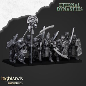 Eternal Dynasties Ancient Guard with Swords - Eternal Dynasties | Roleplaying | 32mm/28mm | Highlands Miniatures