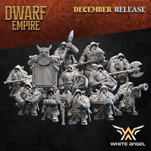 ZWERG-RANGER - Zwergenreich | White Angel Miniatures | Tabletop | Kostenlose Bases | RPG | Rollenspiel | 32 mm/28 mm | Zwerge