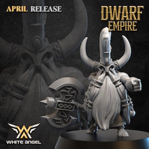 Der Königsmörder – Zwergenreich | | White Angel Miniatures | RPG | Rollenspiel | 32 mm/28 mm | Zwerge | Tabletop | Kostenlose Basen