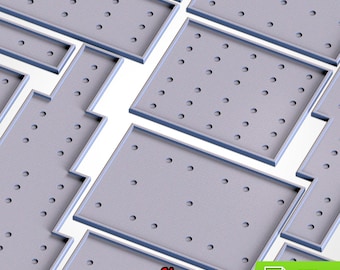 40x40 mm Bewegungstabletts mit Magnetlöchern | Txarli Factory | Quadratische Basis für Tabletop-Spiele | Tischplatte |