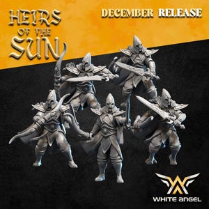 STEALTH LIGHT x 5 - Heirs of the Sun | White Angel Miniatures | Tabletop Games | RPG | Roleplaying | 32mm/28mm | High Elf