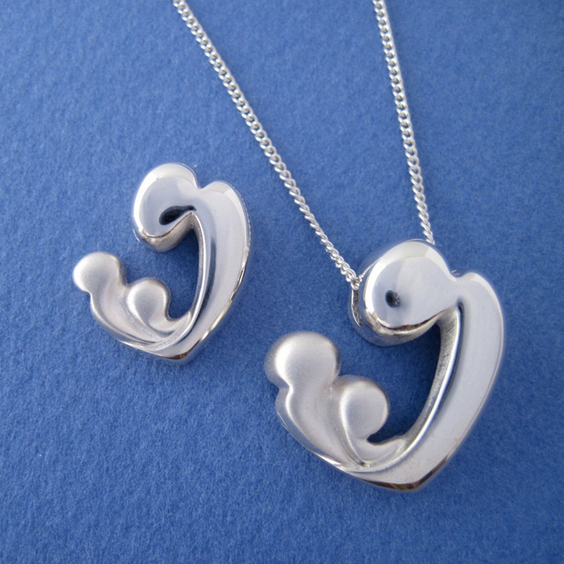 Twins Necklace Two Children Necklace deux Enfants Pendant Etsy